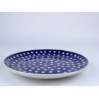 Bunzlau dinerbord 25,5 cm  * 257-70A blue dots *