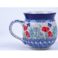 Bunzlau boeren mok 350 ml. * 070 -2901 klaprozen *