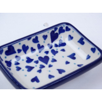 Bunzlau sushi soja/ tapas schaaltje 9,5 cm * C20-2874 hartjes *