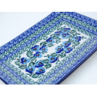 Bunzlau sushi serveerschaal 21 cm  * C21-2276 viooltjes *