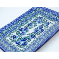 Bunzlau sushi serveerschaal 21 cm  * C21-2276 viooltjes *