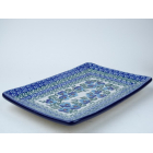 Bunzlau sushi serveerschaal 21 cm  * C21-2276 viooltjes *