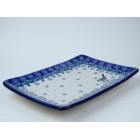 Bunzlau sushi serveerschaal 21 cm  * C21-2529 vogeltje *