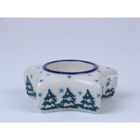 Bunzlau waxine kerstster 9.3 cm. * H09-2822 kerst  *