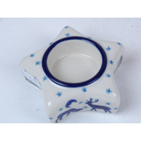 Bunzlau waxine kerstster 9.3 cm. * H09-2822 kerst  *