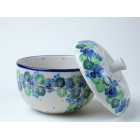 Bunzlau appelpot 10,5 cm. * A38-2339 viooltjes *