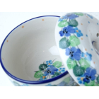 Bunzlau appelpot 10,5 cm. * A38-2339 viooltjes *