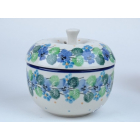 Bunzlau appelpot 10,5 cm. * A38-2339 viooltjes *
