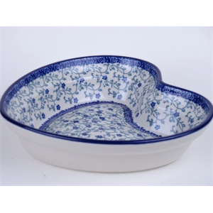 Bunzlau pudding / bak hart met ophangoog 20 cm. * 19-grijs *