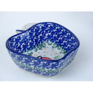 Bunzlau appel bakje 9,5 cm. * B50-1746 vogel *