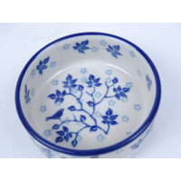 Bunzlau bakje laag 3,3 cm. * G52-3206 bl. vogeltjes *