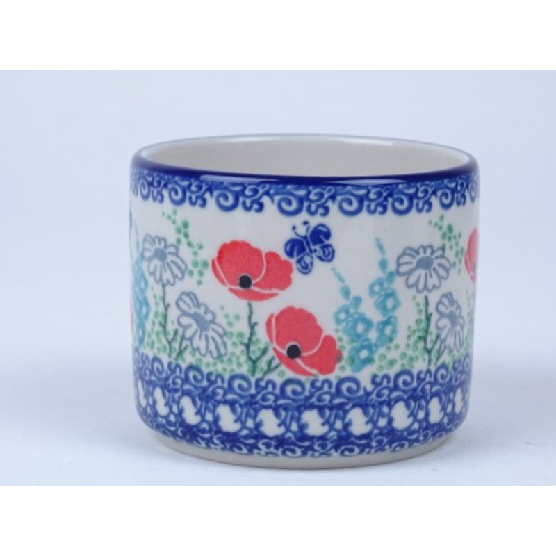 Bunzlau bakje hoog 7,5 cm * G53-2901 klaproos *