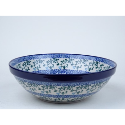 Bunzlau serving bowl met rand 18,5 cm.  * D30-1934 vlinder *