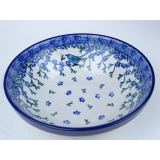 Bunzlau serving bowl met rand 18,5 cm.  * D30-1935 vogel *