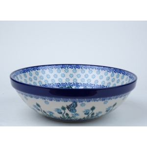 Bunzlau serving bowl met rand 18,5 cm.  * D30-1938 vlinder *