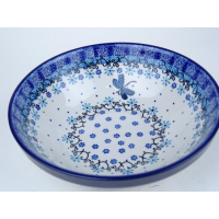 Bunzlau serving bowl met rand 18,5 cm.  * D30-1944 libelle *