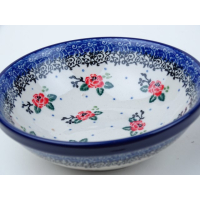 Bunzlau laag schaaltje met donkere rand 11,5 cm.  * D31-1525 *