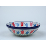 Bunzlau schaaltje laag met donkere rand 11,5 cm. * D31-2599 *