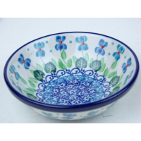 Bunzlau schaaltje laag met donkere rand 11,5 cm. * D31-2668 *