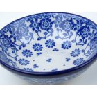 Bunzlau schaaltje laag met donkere rand 11,5 cm. * D31-2766 *