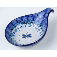 Bunzlau spoon rest / tapas schaaltje 17 cm. * 174-1944 libelle  *