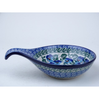 Bunzlau spoonrest / tapas schaaltje 17 cm. * 174-2273 viooltjes  *