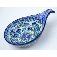 Bunzlau spoonrest / tapas schaaltje 17 cm. * 174-2273 viooltjes  *