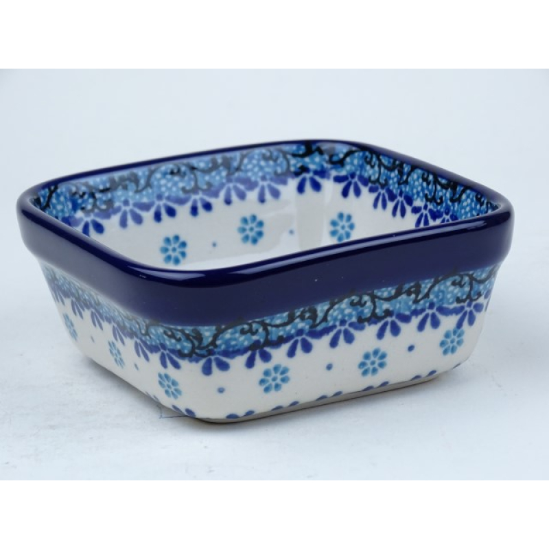 Bunzlau vierkant schaaltje 10 cm * 428-2008 vlinder *