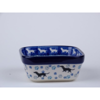 Bunzlau vierkant schaaltje 10 cm * 428-2151 teckel *