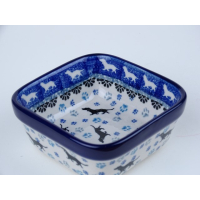 Bunzlau vierkant schaaltje 10 cm * 428-2151 teckel *