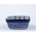 Bunzlau vierkant schaaltje 10 cm * 428-200 met geel *