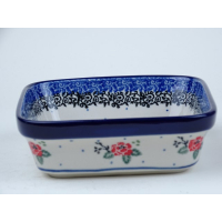 Bunzlau vierkant schaaltje 13 cm *429-1525 *