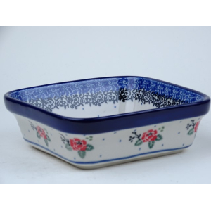 Bunzlau vierkant schaaltje 13 cm *429-1525 *