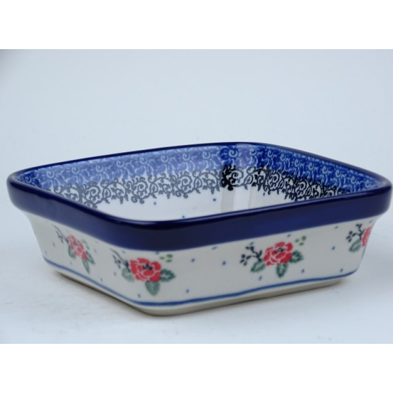 Bunzlau vierkant schaaltje 13 cm *429-1525 *