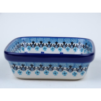 Bunzlau vierkant schaaltje  13 cm. * 429-1984 *