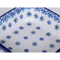 Bunzlau vierkant schaaltje 13 cm. * 429-2084 *