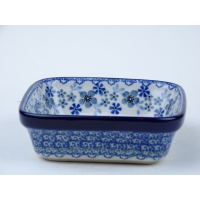 Bunzlau vierkant schaaltje  13 cm. * 429-2333 *