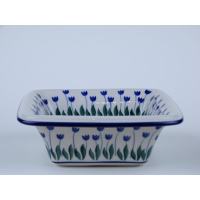 Bunzlau vierkant schaaltje met rand  16 cm. * 794-377-Z *