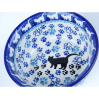 Bunzlau vla schaaltje met randje 12,5 cm. * 114-1771 z.kat *