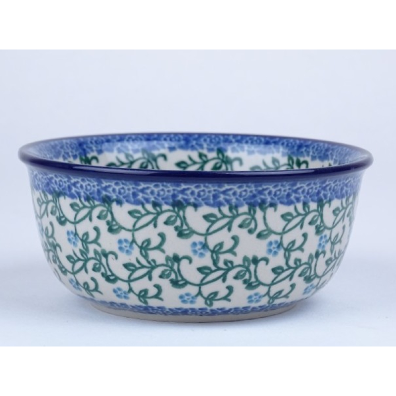 Bunzlau vla schaaltje met randje 12,5 cm. * 114-1822 *