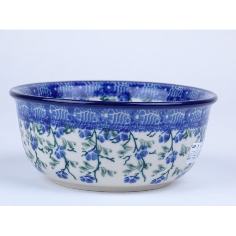 Bunzlau vla schaaltje met randje 12,5 cm. * 114-1823 *