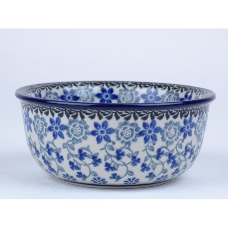 Bunzlau vla schaaltje met randje 12,5 cm. * 114-1829 *