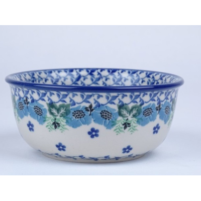 Bunzlau vla schaaltje met randje 12,5 cm. * 114-2039 *