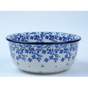 Bunzlau vla schaaltje met randje 12,5 cm. * 114-2758 *