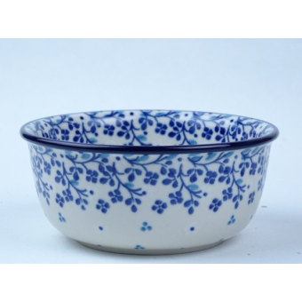 Bunzlau vla schaaltje met randje 12,5 cm. * 114-2758 *
