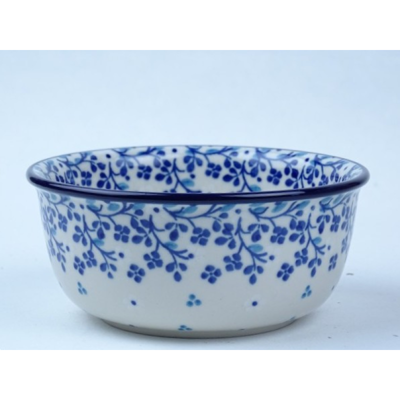 Bunzlau vla schaaltje met randje 12,5 cm. * 114-2758 *