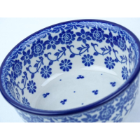 Bunzlau vla schaaltje met randje 12,5 cm. * 114-2766 *