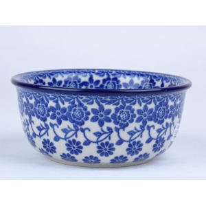 Bunzlau vla schaaltje met randje 12,5 cm. * 114-2766 *