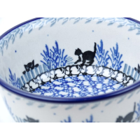 Bunzlau vla schaaltje met randje 12,5 cm. * 114-2827 *