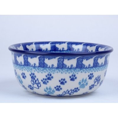 Bunzlau vla schaaltje met randje 12,5 cm. * 114-1771 z.kat *